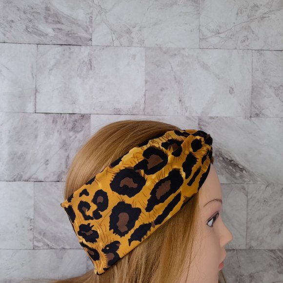 Leopard Print Headband, Twisted Headband - Picture 4 of 7